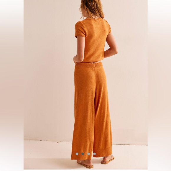 Free People Beach Julia Sweater Set Desert Sun Top Bottoms Pants - Picture 3 of 16